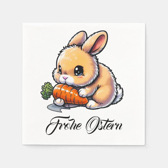 Frohe  Ostern  Pappersservett (Framsidan)