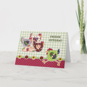Frohe Ostern. Påsk-kort på tyska Helgkort