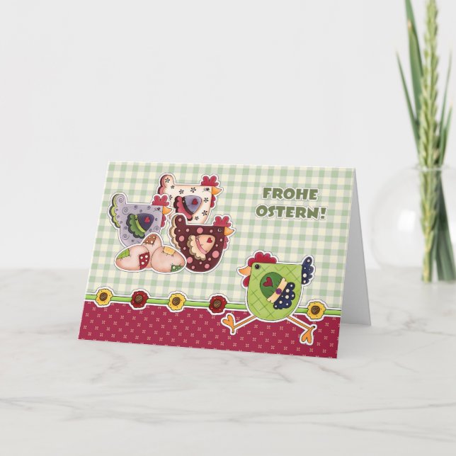 Frohe Ostern. Påsk-kort på tyska Helgkort (Framsida)