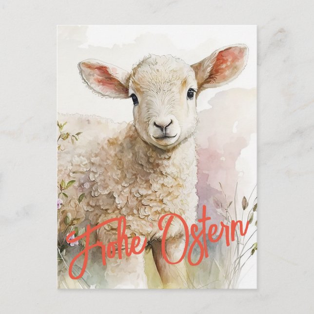 Frohe Ostern Postkarte Vykort (Framsida)
