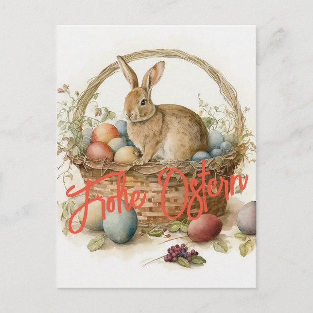 Frohe Ostern Postkarte Vykort (Framsida)