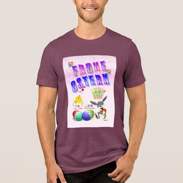 Frohe Ostern T Shirt (Framsida)