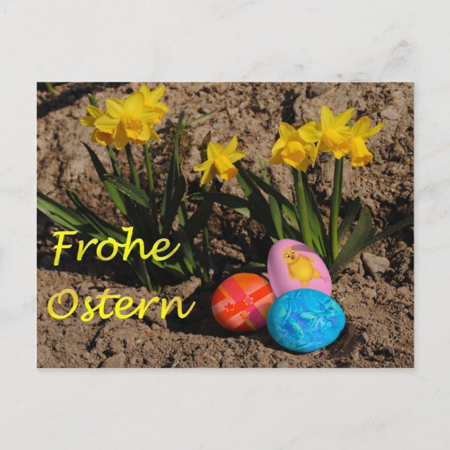 Frohe Ostern Vykort (Framsida)