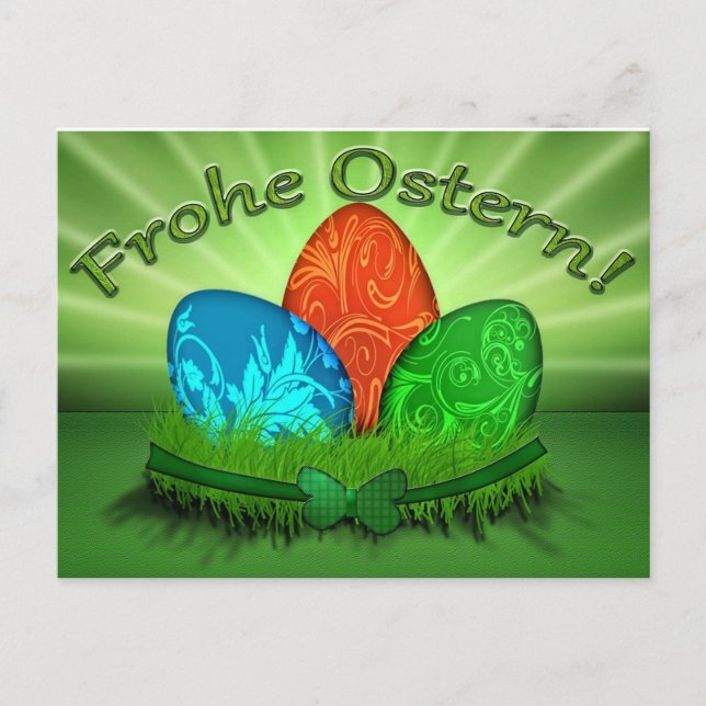 Frohe Ostern Vykort (Framsida)