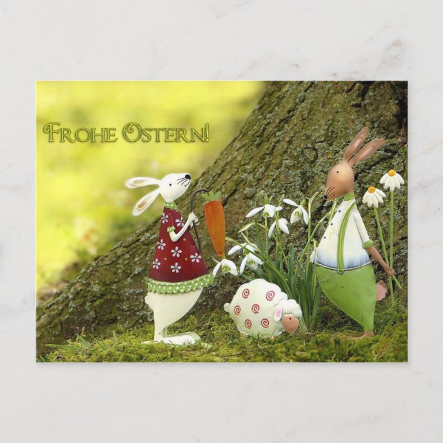 Frohe Ostern Vykort (Framsida)