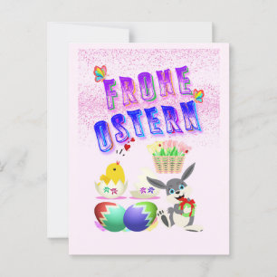 Frohe Ostern Vykort