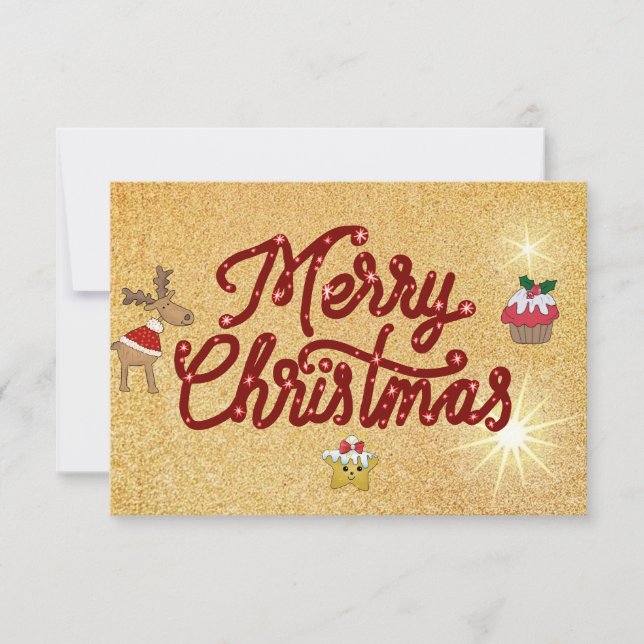 Frohe Weihnacht Inbjudningar (Framsida)