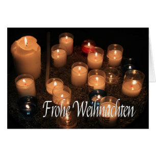 Frohe Weihnachten Burning Candles christmas Hälsningskort