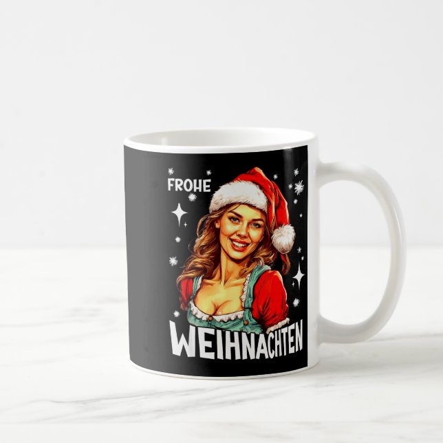 Frohe Weihnachten German Christmas  Kaffemugg (Höger)