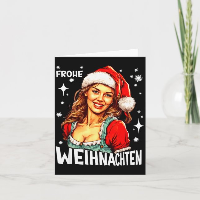 Frohe Weihnachten German Christmas  Kort (Framsida)