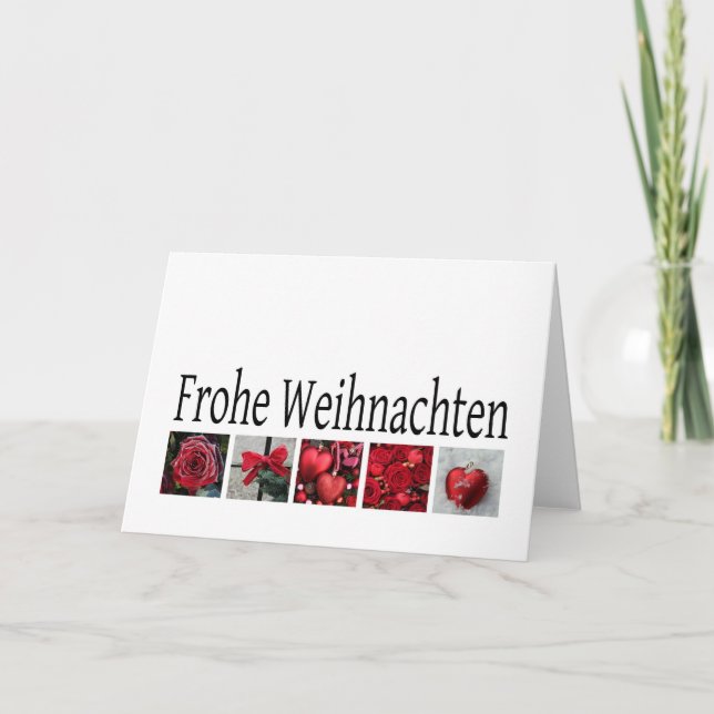 Frohe Weihnachten, german christmas-kort Helgkort (Framsida)