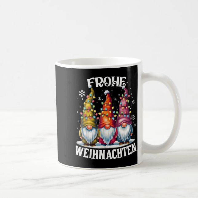 Frohe Weihnachten German Gnome Christmas Decoratio Kaffemugg (Höger)