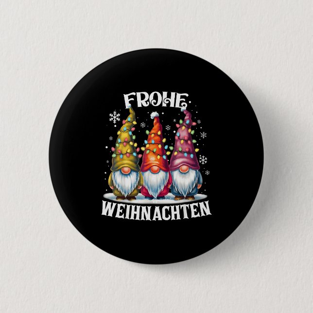 Frohe Weihnachten German Gnome Christmas Decoratio Knapp (Framsida)