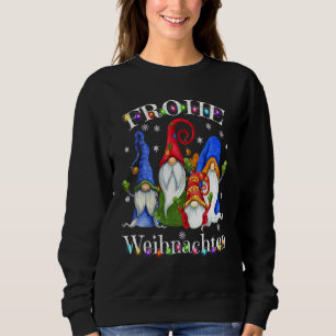 Frohe Weihnachten German Gnome jul Decoratio T Shirt