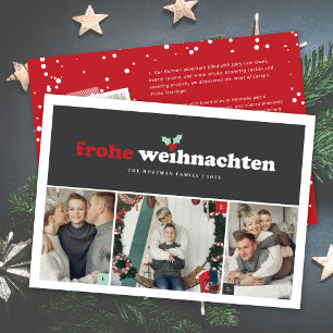 "Frohe Weihnachten" German God jul 3 Photo Julkort