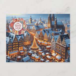 Frohe Weihnachten German jul Helg Vykort