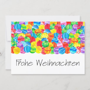 Frohe Weihnachten German jul , vattenfärg Inbjudningar