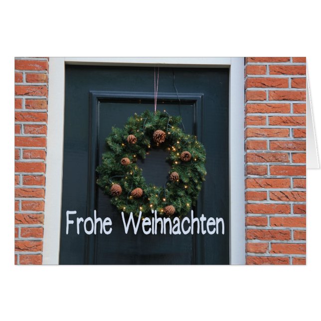 Frohe Weihnachten German julkort Hälsningskort (Framsidan Horizontal)