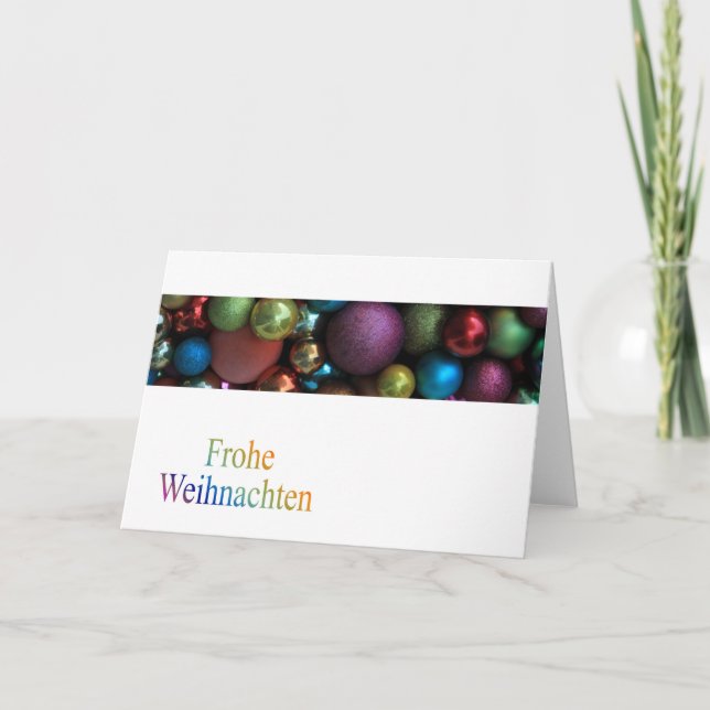 Frohe Weihnachten German julkort Helgkort (Framsida)