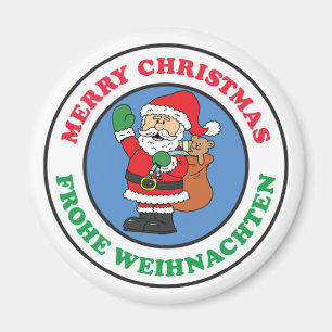 Frohe Weihnachten German jultomten Magnet