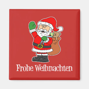 Frohe Weihnachten German jultomten Magnet