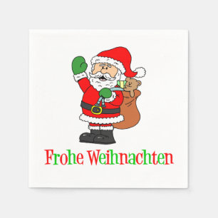 Frohe Weihnachten German jultomten Pappersservett
