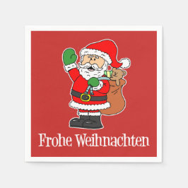 Frohe Weihnachten German jultomten Pappersservett