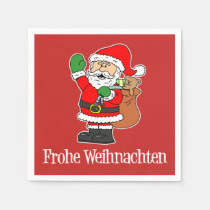 Frohe Weihnachten German jultomten Pappersservett
