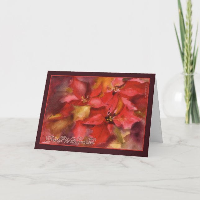 Frohe Weihnachten, god jul i tysk, Helgkort (Framsida)