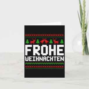 Frohe Weihnachten God jul på tyska Funny Kort