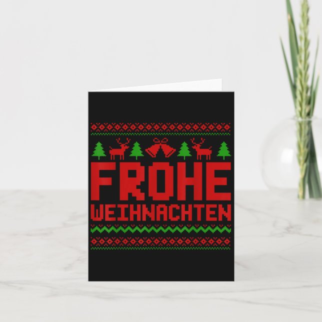 Frohe Weihnachten God jul på tyska Funny Kort (Framsida)
