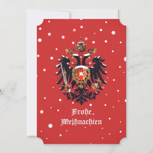 "Frohe Weihnachten" Habsburg-julplattan Julkort (Framsida)