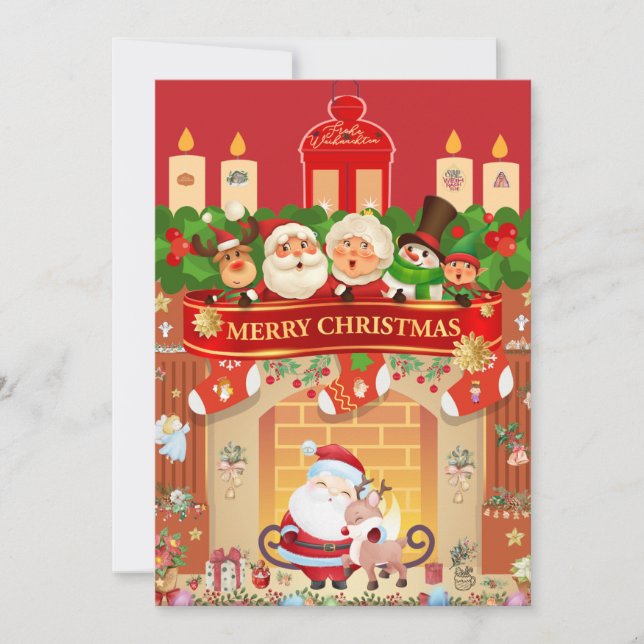Frohe Weihnachten  Inbjudningar (Framsida)