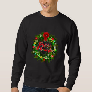 Frohe Weihnachten jul Lång Ärmad Tröja