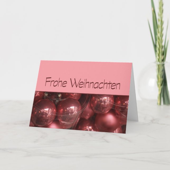 Frohe Weihnachten jul Ornaments Helgkort (Framsida)