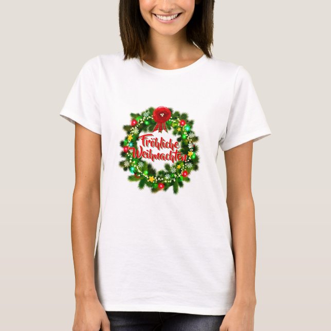 Frohe Weihnachten jul T Shirt (Framsida)