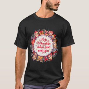 Frohe Weihnachten jul Vacation nyår T Shirt