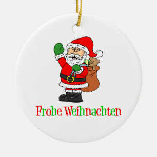Frohe Weihnachten Julgransprydnad Keramik