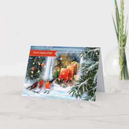 Frohe Weihnachten. Julkort på tyska Helgkort