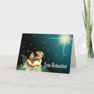 Frohe Weihnachten. Julkort på tyska Helgkort
