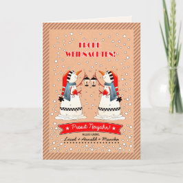 Frohe Weihnachten. Julkort på tyska Helgkort