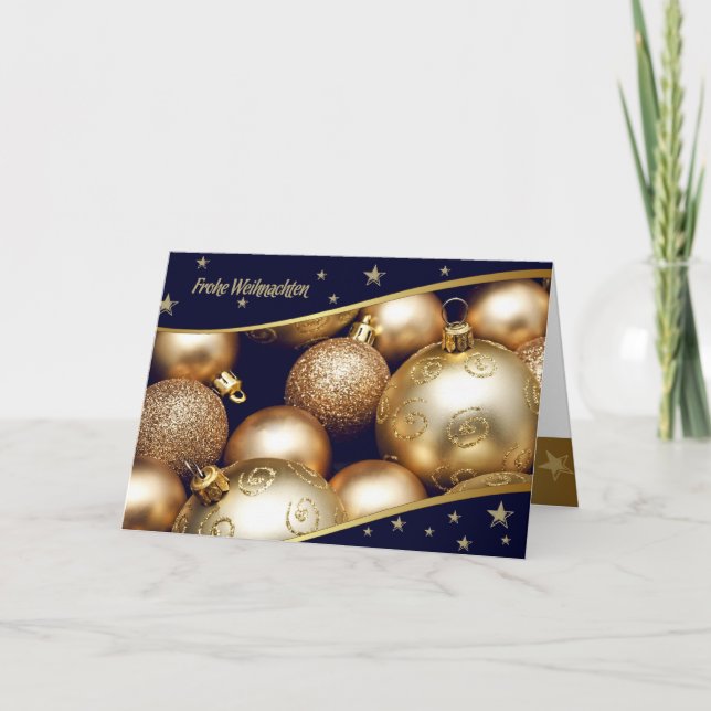 Frohe Weihnachten. Julkort på tyska Helgkort (Framsida)