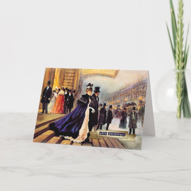 Frohe Weihnachten. Julkort på tyska Helgkort (Framsida)