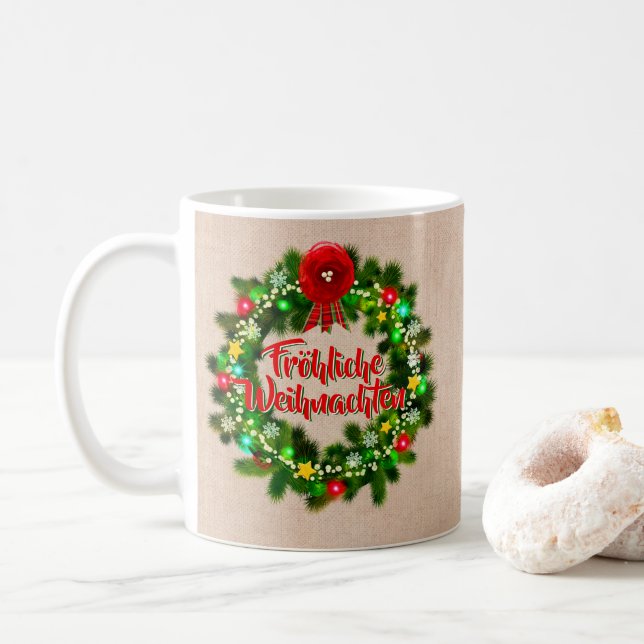 Frohe Weihnachten Kaffebecher jul Kaffemugg (Med munk)