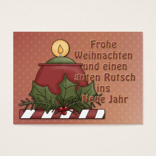 Frohe Weihnachten - Kerzen Motiv Visitkort