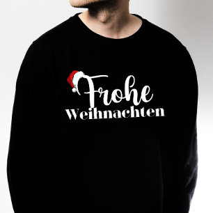 Frohe Weihnachten Lång Ärmad Tröja