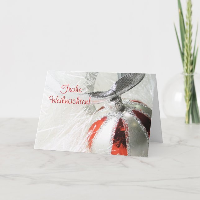 Frohe Weihnachten Ornament Design Helgkort (Framsida)