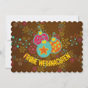 Frohe Weihnachten Ornaments Helgdagars Card Julkort