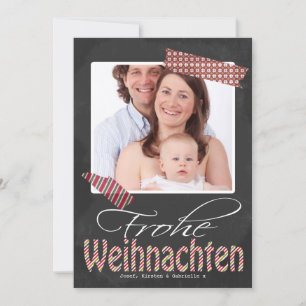 Frohe Weihnachten Photo Ram och Faux Tape Julkort