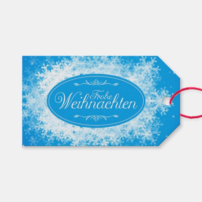 Frohe Weihnachten Presentetikett (Framsidan (Horisontell))